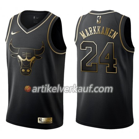 NBA Chicago Bulls Trikot Lauri Markkanen 24 Nike Schwarz Golden Edition Swingman - Herren